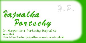 hajnalka portschy business card